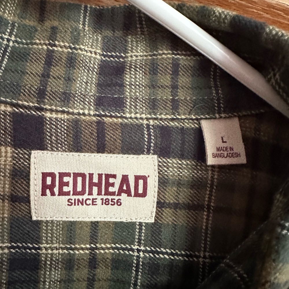 Green Plaid Flannel Shirt - Picture 2 of 3